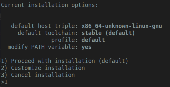 Rustup Setup Options